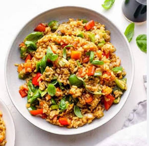 Veg Khao Pak Pak [Thai Basil Rice]