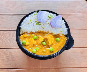 Jeera Rice + Matar Paneer