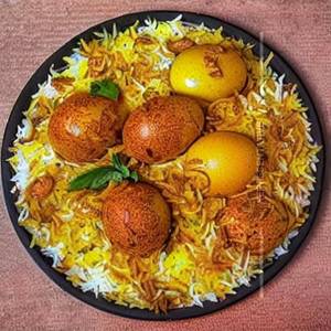 Eggs Biryani Pan Cooked