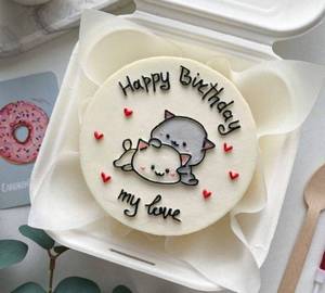 Love Theme Chocolate Cake