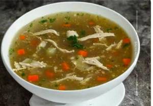 Chicken Burnt Garlic Soup
