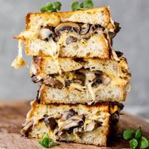 Grilled mushroom sandwich