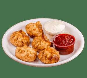 Paneer Tikka Fried Momos red Chilli Sauce [6 Pieces ]