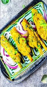 Chicken Hariyali Seekh Kebab