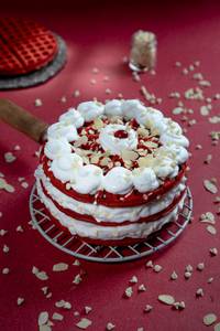Red Velvet Waffle Cake