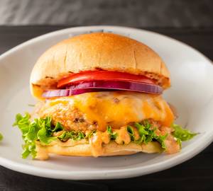 Cheese Omelette Chicken Burger