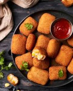 Cheese and corn nuggets