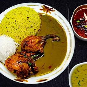 Jeera Chicken Rice Plate