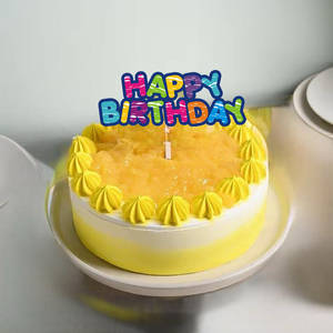 Birthday mini pineapple cake 200 g                                                                                                       