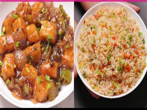 Fried Rice+chilli Paneer