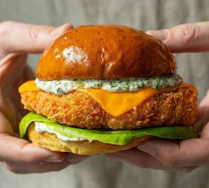 Rich melted Veg Cheese Burger