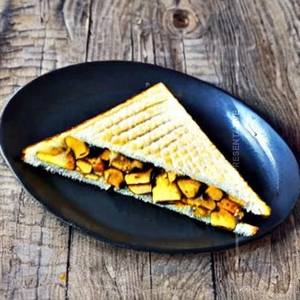 African Mushroom Corn Paneer Sandwich