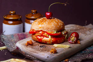 Spicy Scheezwan Burger