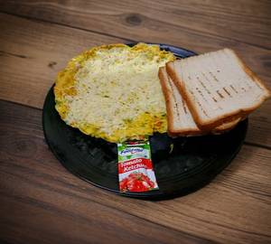 Cheesy  Egg Omlete bread