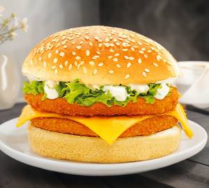 Chicken double deck patty burger