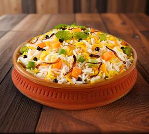 Veg shahi biryani with salan & raita