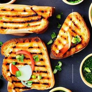 Baby corn Grilled Cheese Toast