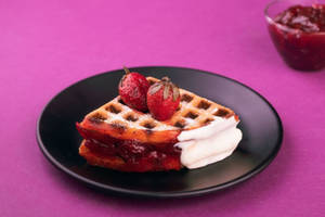 Strawberry Cream Cheese Waffle