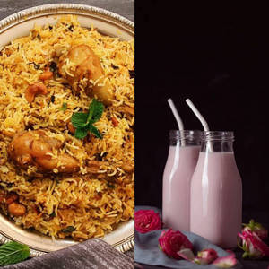 Chicken 65 Biriyani + Spl Rose Milk