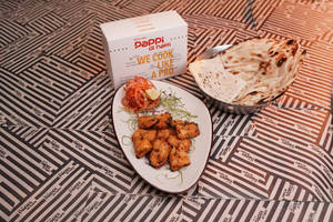 Soya Tikka Roasted 6pcs + Butter Naan Or Rumali Roti (serves One)