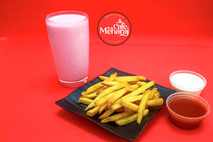 Rose Milk + Friench Fries