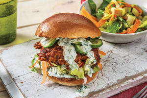Tandoori chicken burger