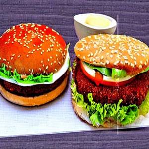 Aloo Tikki Schezwan Cheese Burger