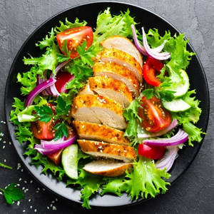 Classic Grilled Chicken Salad With Balsamic Vinaigrette Dressing