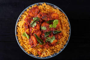 Plain biryani with chicken 65