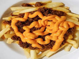 Meaty Beef Fries Topped With Cheese