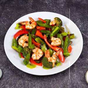 Stir Fried Mixed Vegetable & Prawns
