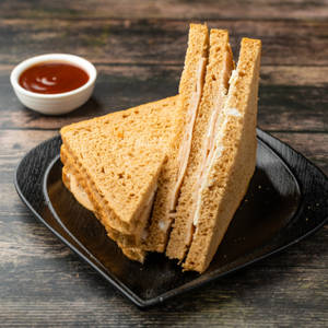 Fried Egg Chicken Salami Cheese Sandwich  (non-veg)