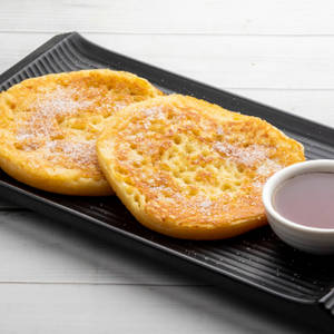 Pancake (2 Pcs) with Maple Syrup (Eggless)