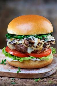 Mushroom Cheese Burger 
