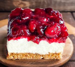 Strawberry Cheesecake Pastry Square