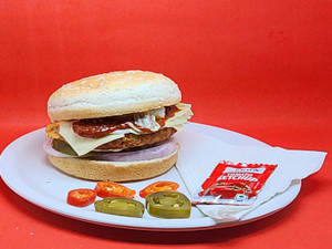 Chicken Chilli Lava Burger