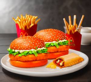 2 crispy burger fries