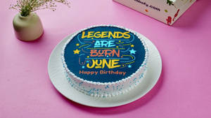 June Month Birthday Cake