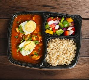 Chicken + Egg + Rice + Salad Meal   (150Gm + 100Gm + 100Gm + One Egg )