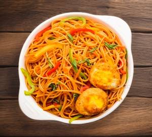 Schezwan Egg Chicken Hakka Noodles