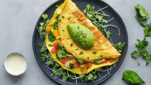 Double Egg Five Veggie Omelette