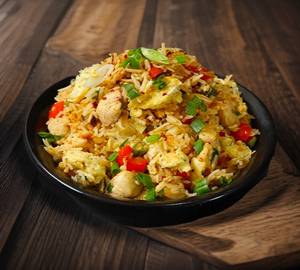Egg Chicken Burnt Garlic Fried Rice