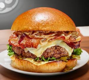 Cheese and onion burger