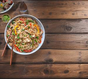 Egg Chicken Burnt Garlic Noodles