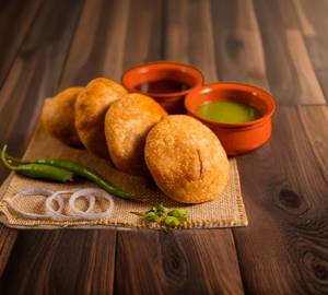 Desi ghee aloo kachori 4 pic with Rayata