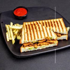 Cheese Masala Chicken Grilled Sandwich