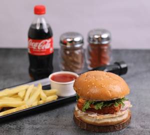 Crispy Paneer Burger Meal