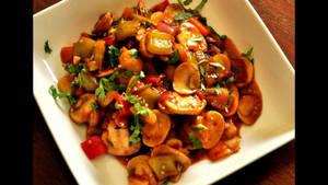 Mushroom Chilly (serves 2-3)