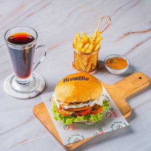 Cheesy Volcano Burger