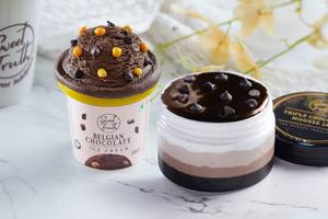 Chocolate Ice Cream + Triple Chocolate Mousse Jar